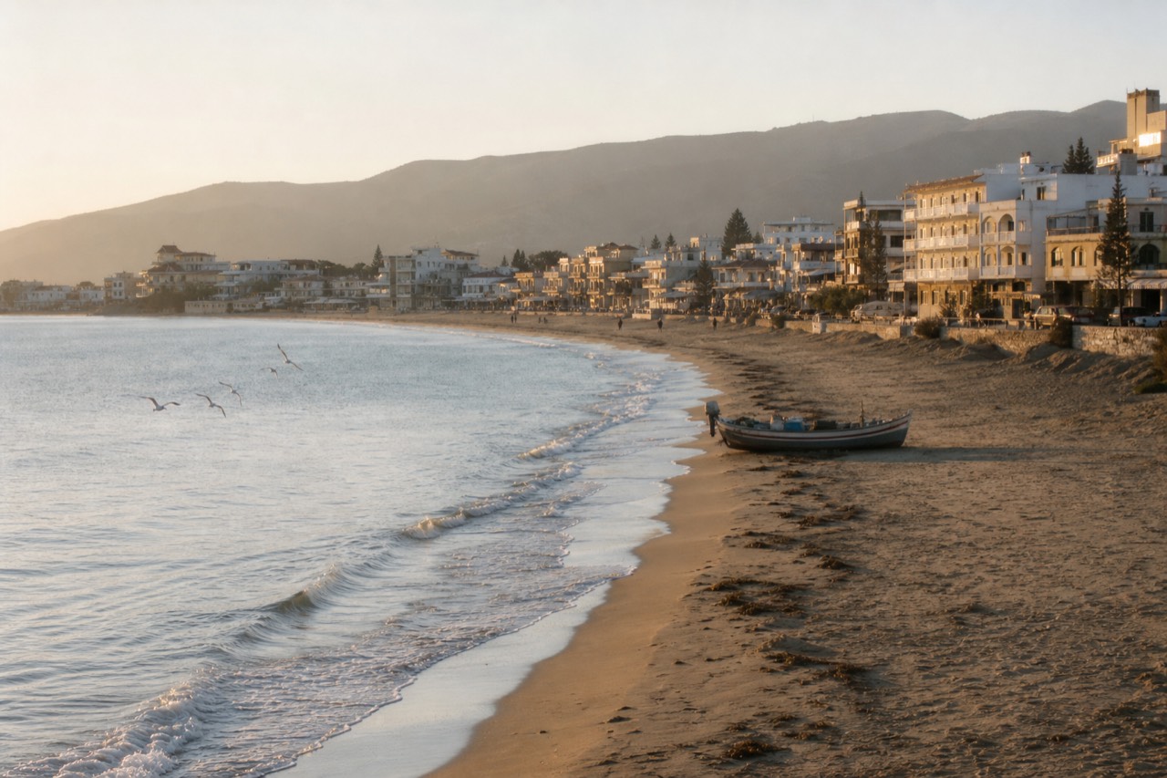 Coastline town view near Ensenada and Rosarito, no text, no logos, no people.